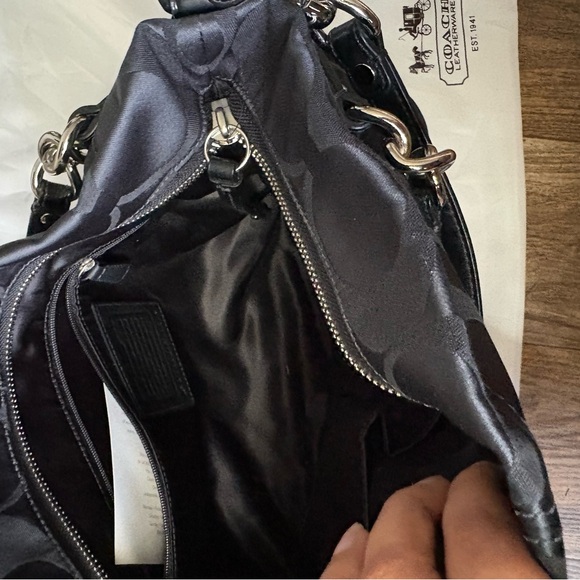 Vintage Y2K Coach Black Signature Tote Bag